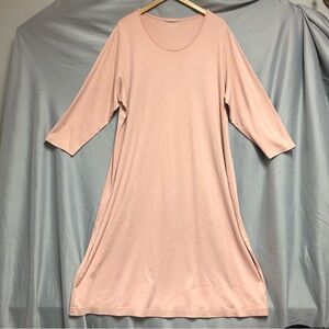 Lands end, 3X blush, pink/peach, round neck dress/gown